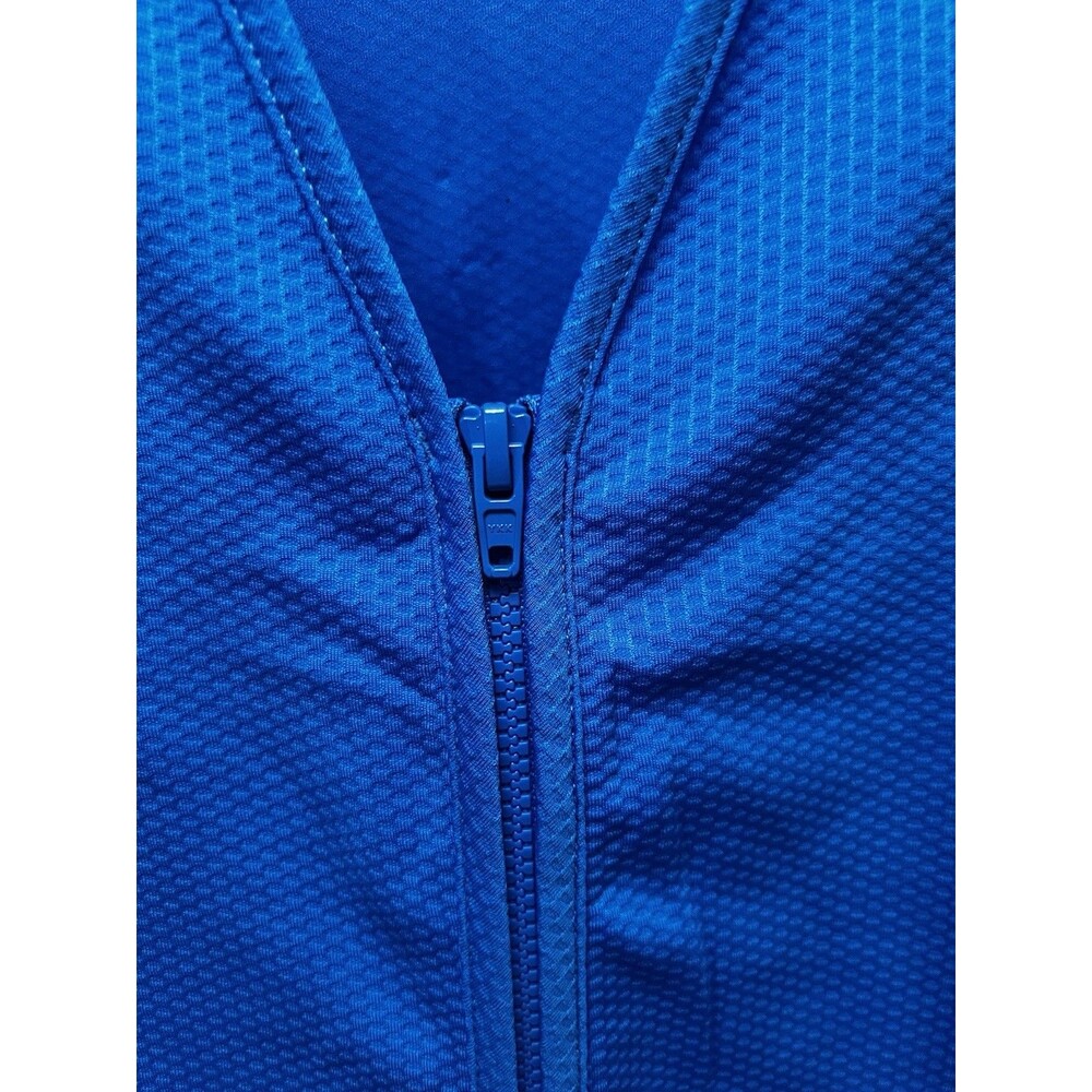 Walmart Employee Vest Men’s Medium 38/40 Blue Zip Up Embroidered Logo Pockets - Picture 7 of 14